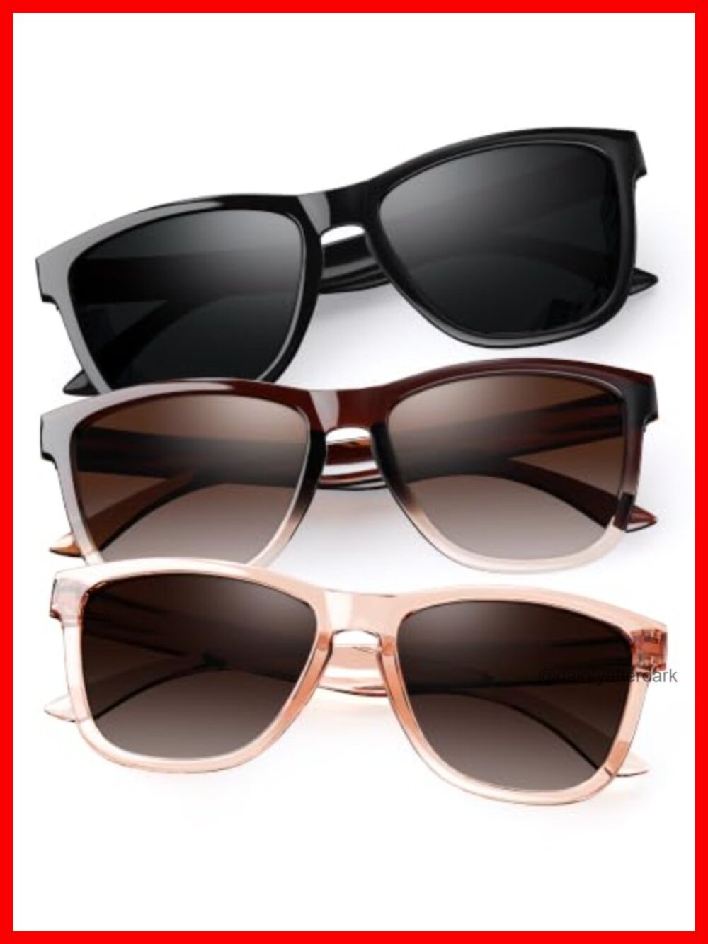 Polarized Sunglasses UV400 Protection Retro Square Lightweight